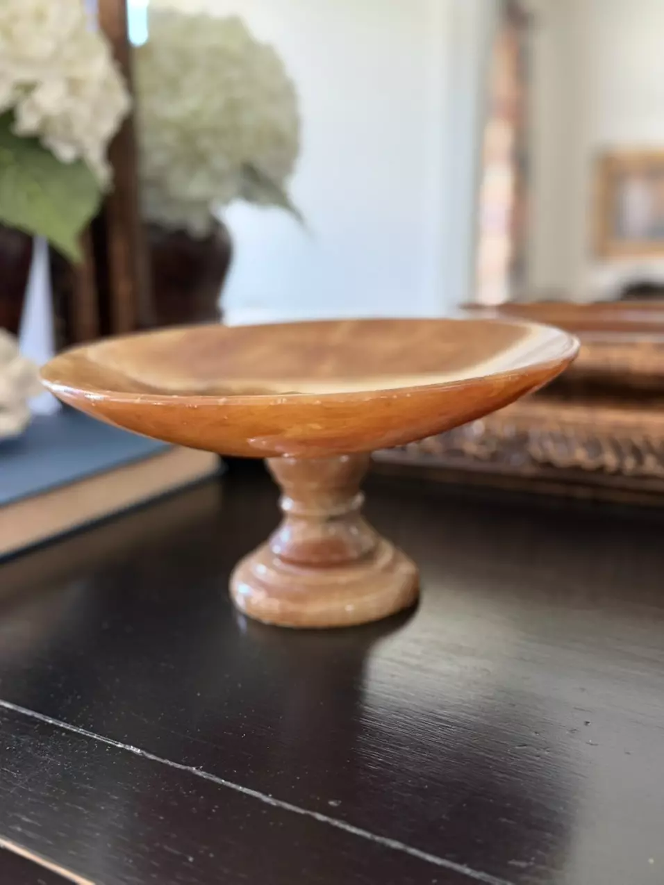 plant/Vintage Solid Alabaster Compote-0