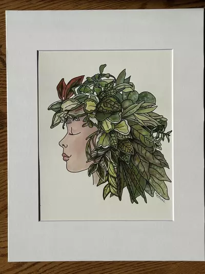 plant/Hoya Head Print & White Mat-0-thumbnail