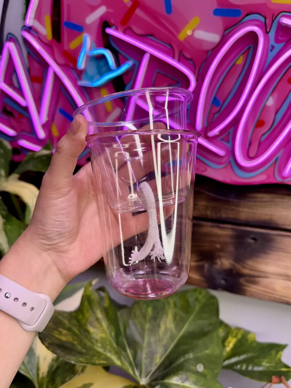 plant/3 Pink self watering cups - large-1