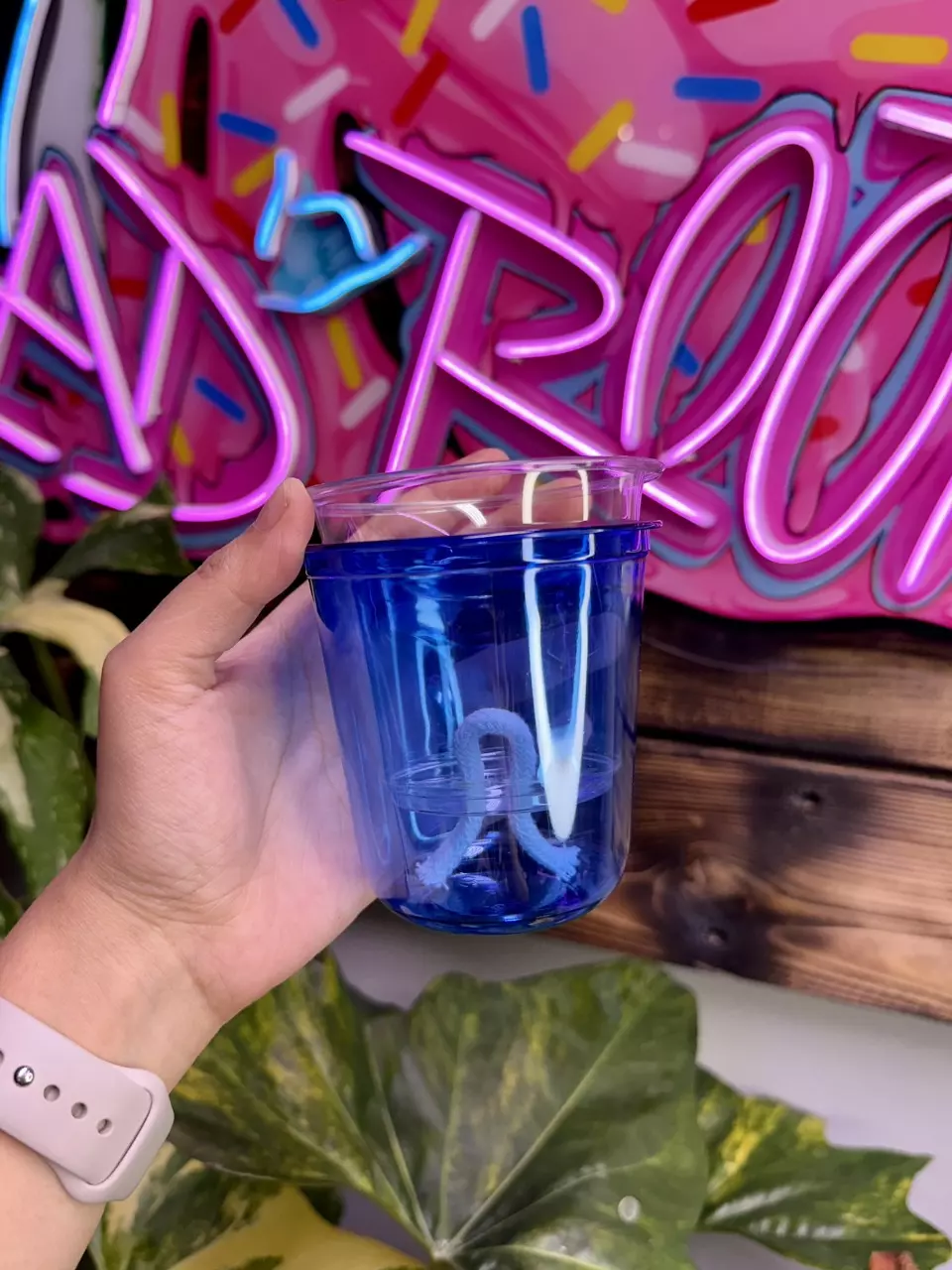 plant/3 Blue self watering cups - small-1