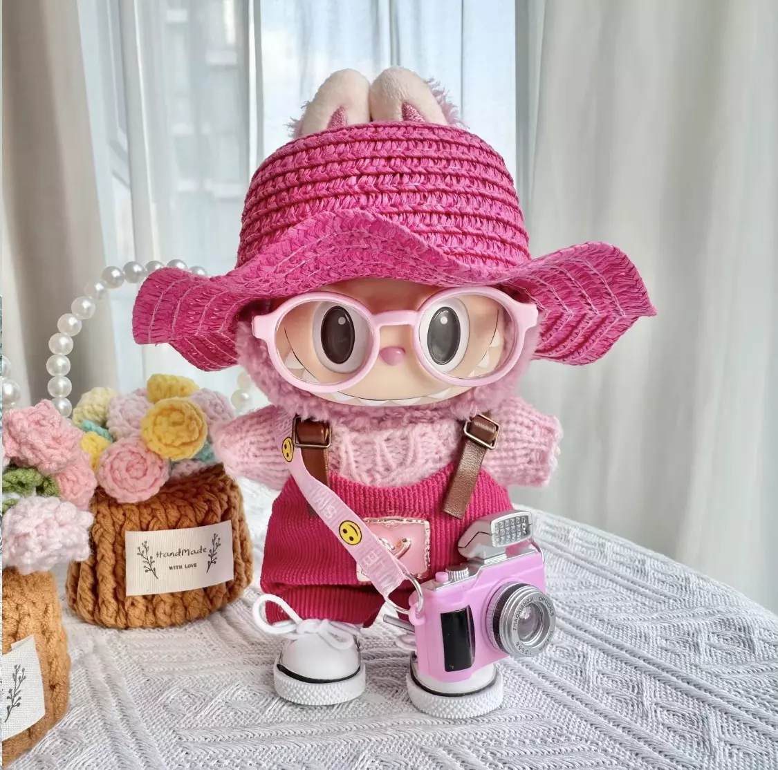 plant/6 Pieces seat Labubu Outfit (doll not Included)-0
