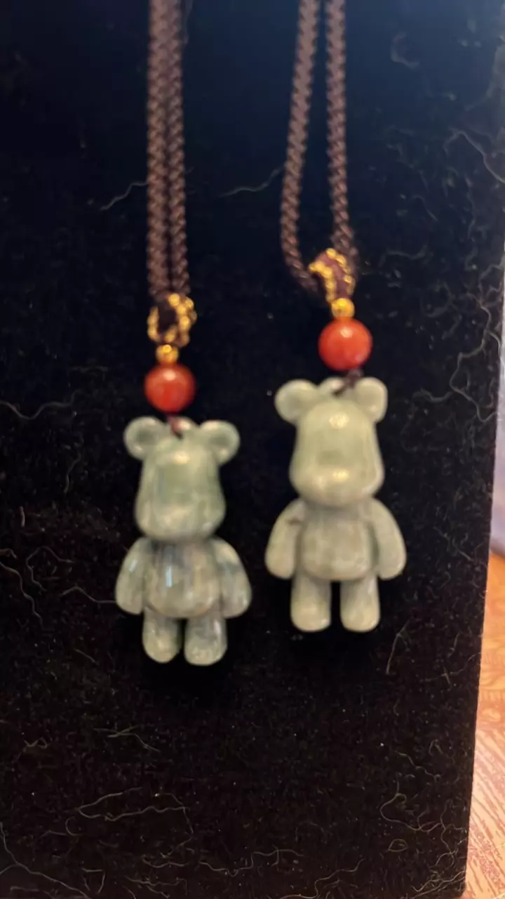 plant/Jade bears pendants-0