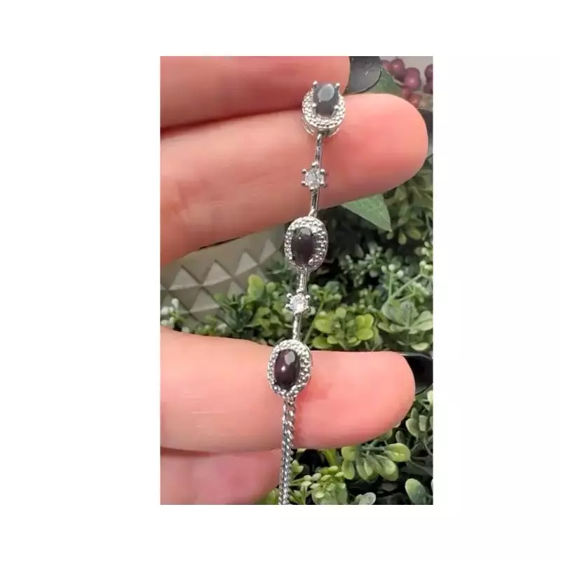 plant/Black Opal Crystal Bracelet-2