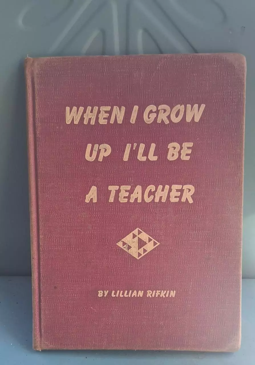 plant/Antique "When I Grow Up I'll be a Teacher" Book-0