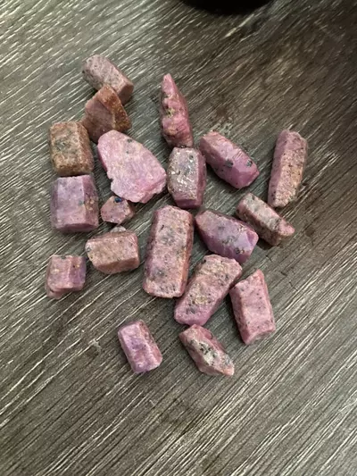 plant/Red Ruby Corundum  Rough Mineral Specimen  (approx 1-2)-0-thumbnail