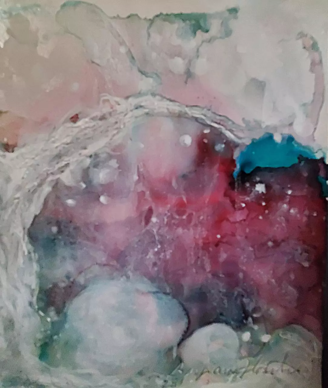 plant/6 X 8" Original Watercolour & Ink on Mineral Paper Abstract Tree Nature OOAK-1