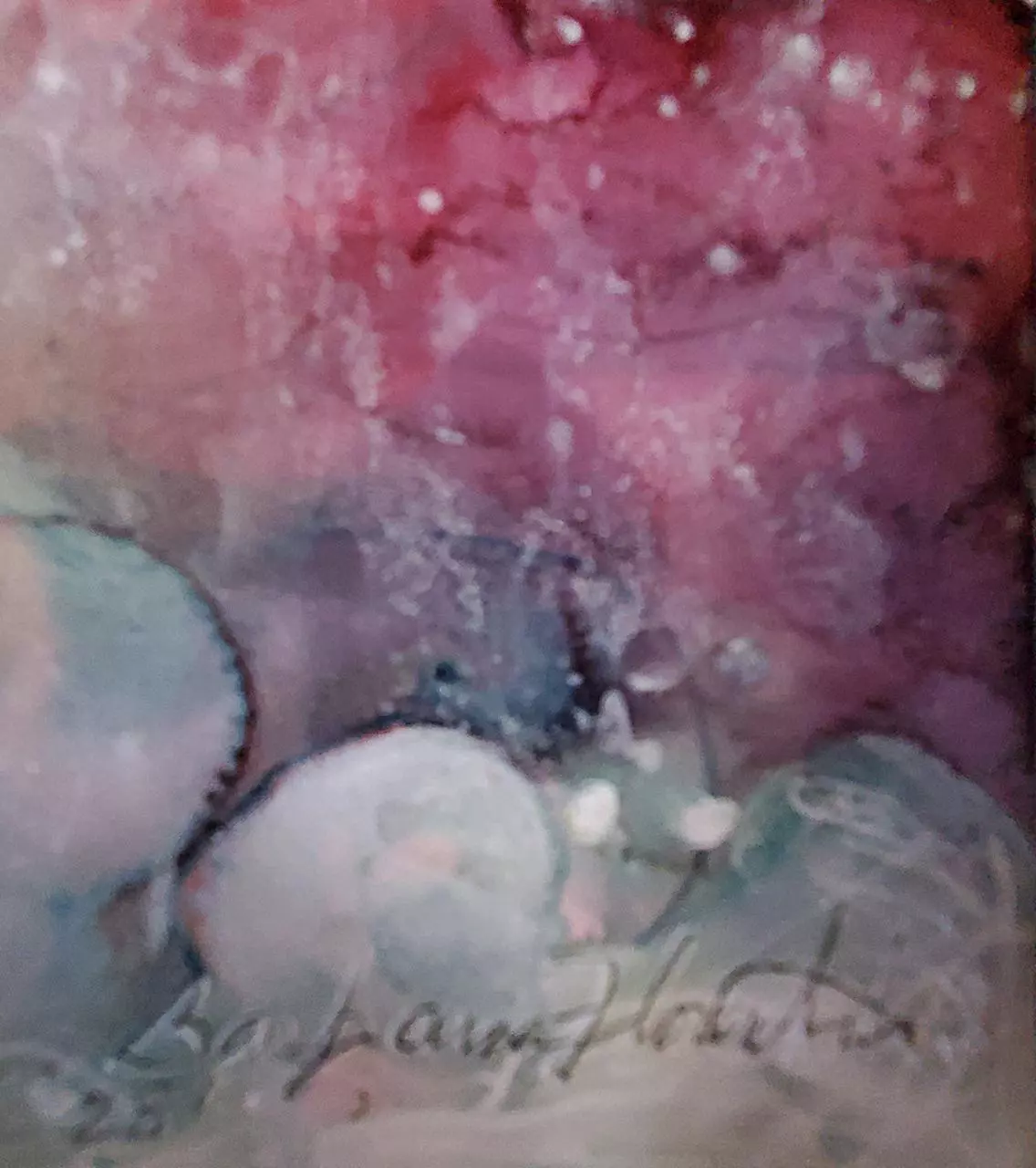 plant/6 X 8" Original Watercolour & Ink on Mineral Paper Abstract Tree Nature OOAK-4