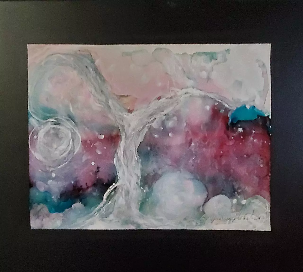 plant/6 X 8" Original Watercolour & Ink on Mineral Paper Abstract Tree Nature OOAK-0