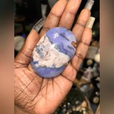 plant/Elegant Blue Flower Agate PalmStone-0-thumbnail