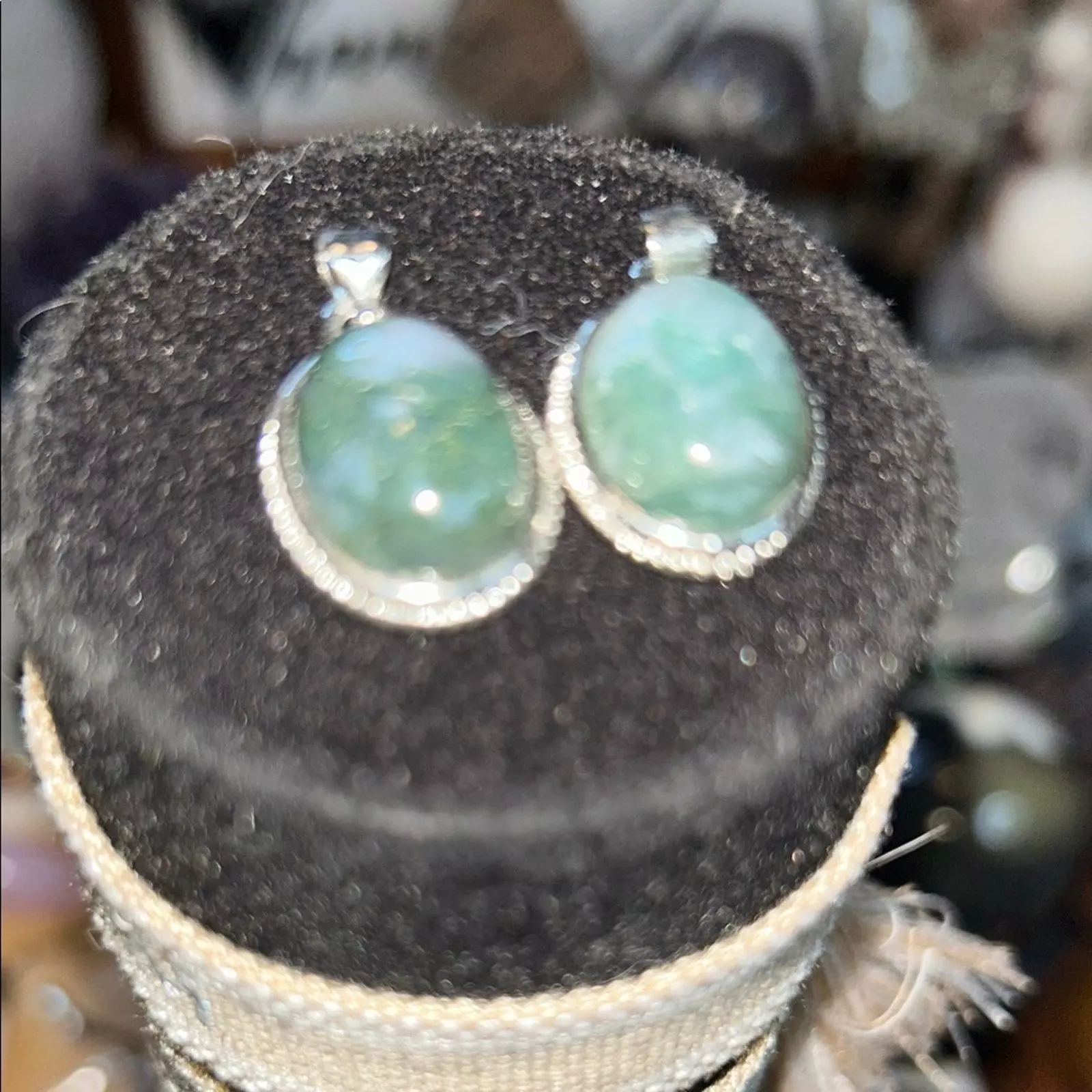 plant/2026  Special  Elegant Silver and Moss Agate Pendant - Price for 1-0