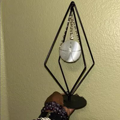 plant/Glass Chips Black Geometric Sphere Holder & Sphere sold separately 🌹🌹-0-thumbnail