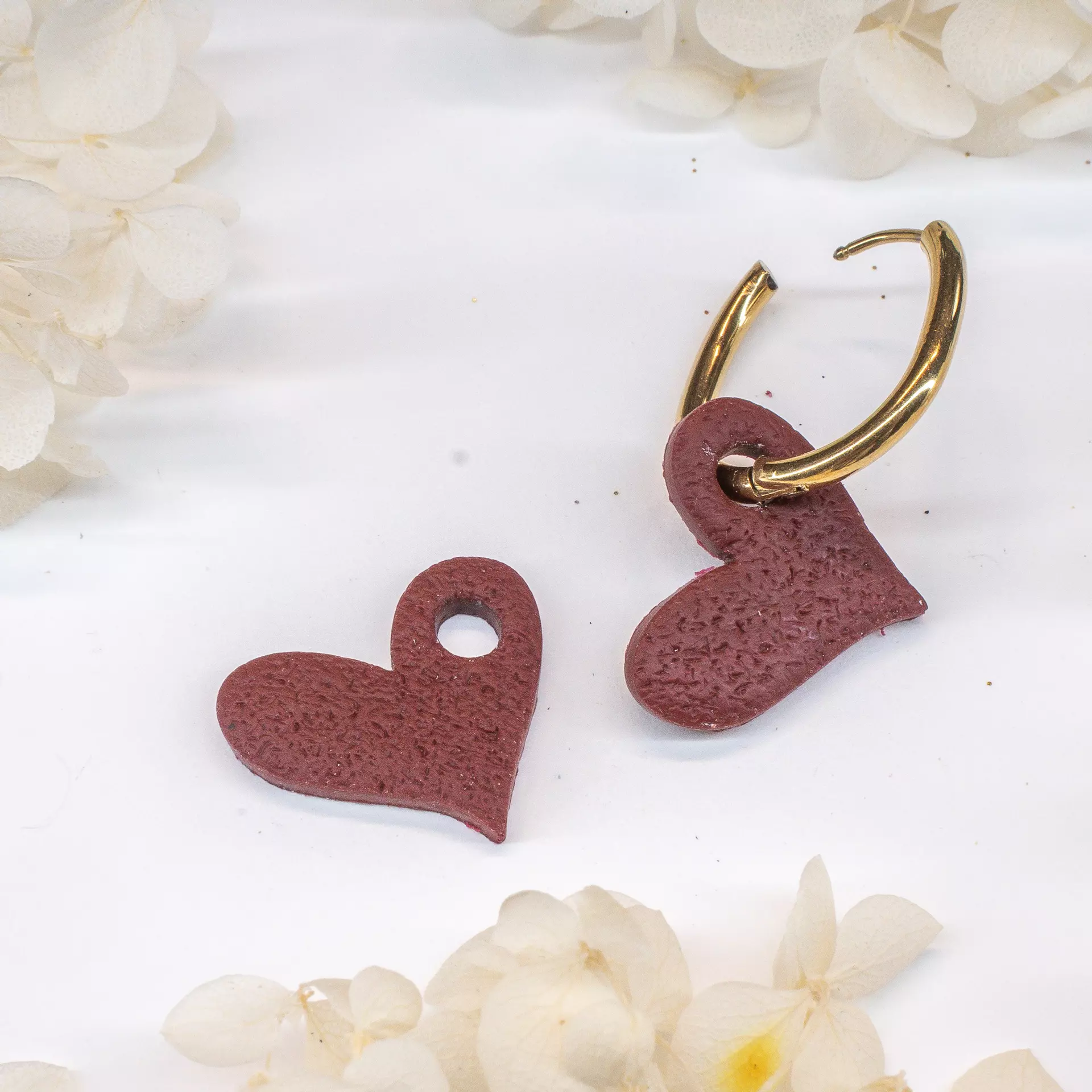 plant/Heart Charms - Red Wine-0