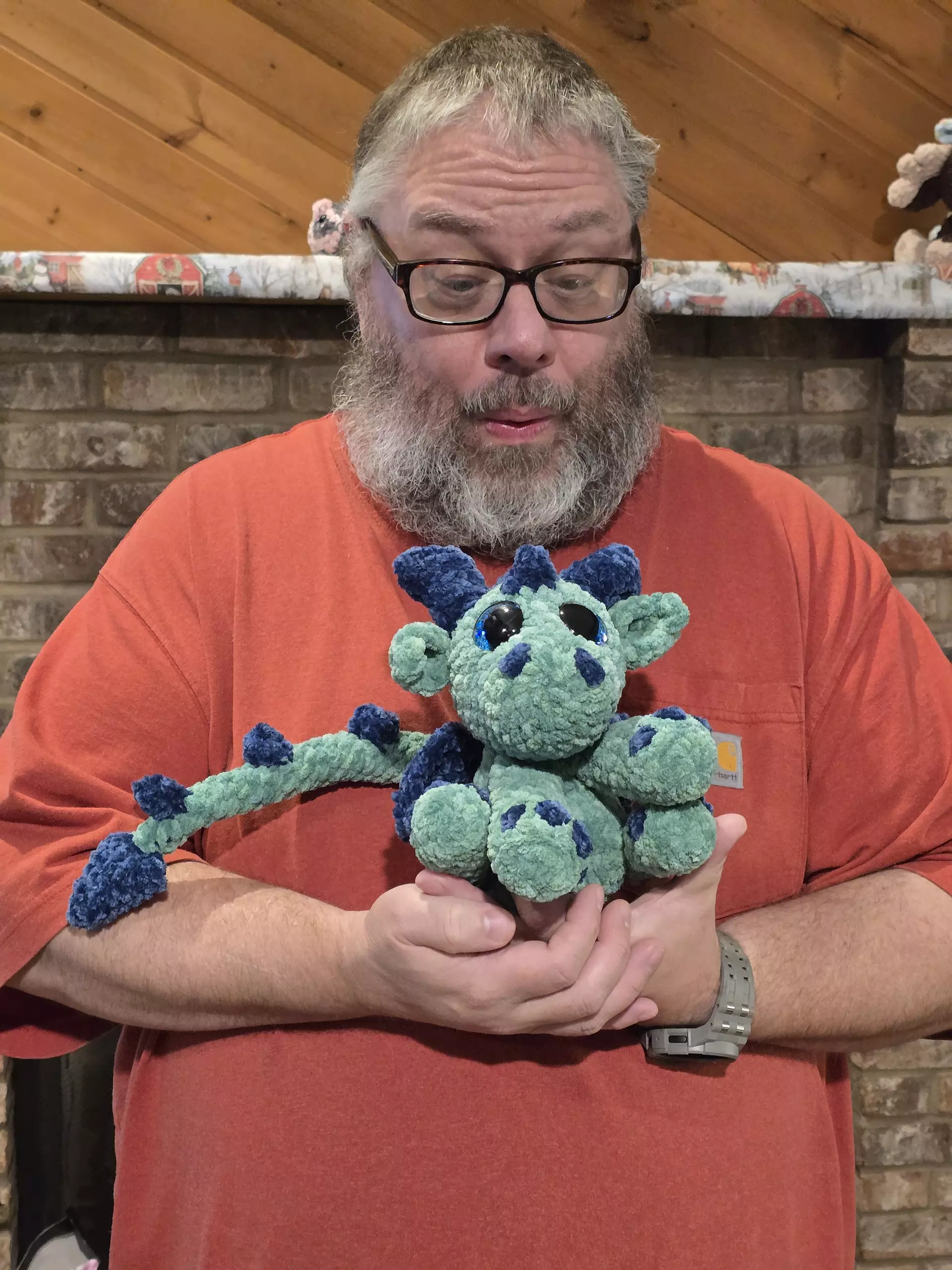 plant/🐉💚 Mini Snuggle Dragon – Splooting Plushie-0