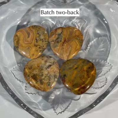 plant/One (1) Crazy lace agate heart worry stone BUYERS CHOICE-3-thumbnail
