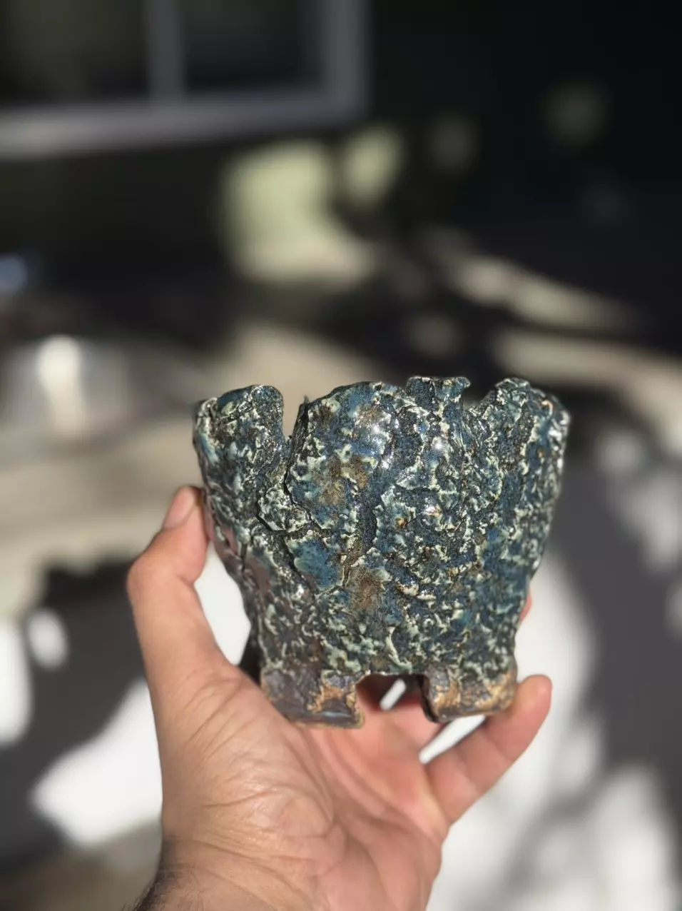 plant/Blue Galaxy footed 4.5x3.75H-0