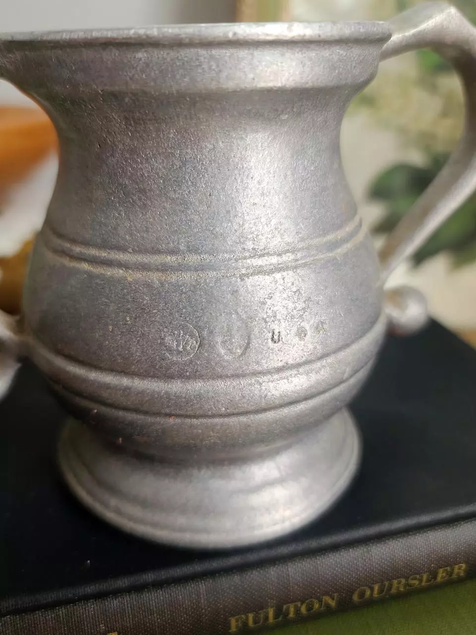 plant/Vintage Pewter Sugar Bowl or Planter/Vase-2