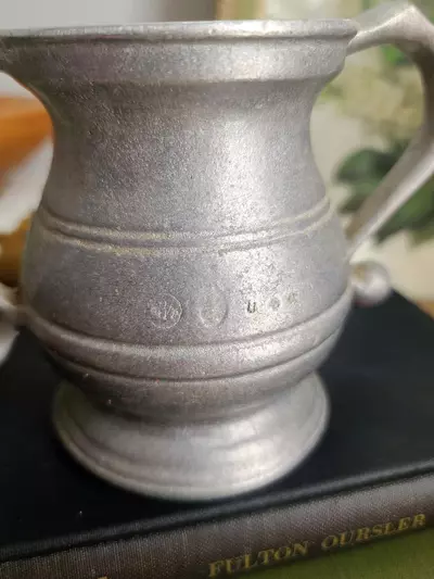 plant/Vintage Pewter Sugar Bowl or Planter/Vase-2-thumbnail