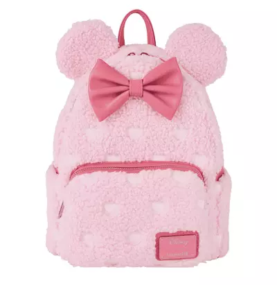 plant/Minnie Mouse Exclusive Hearts Strawberry Scented Sherpa Mini Backpack-0-thumbnail