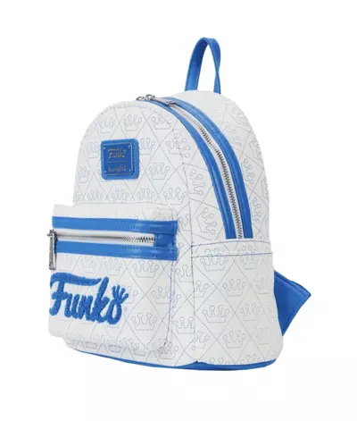 plant/Loungefly × Funko Mini Backpack White & Blue Logo Crown Print-3-thumbnail