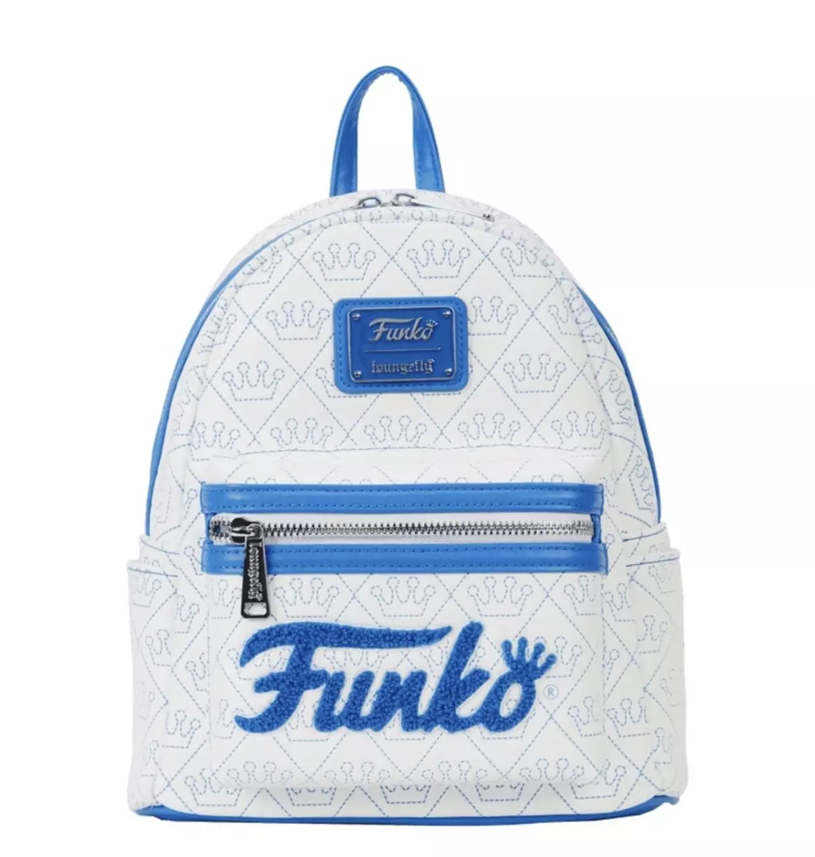 plant/Loungefly × Funko Mini Backpack White & Blue Logo Crown Print-0