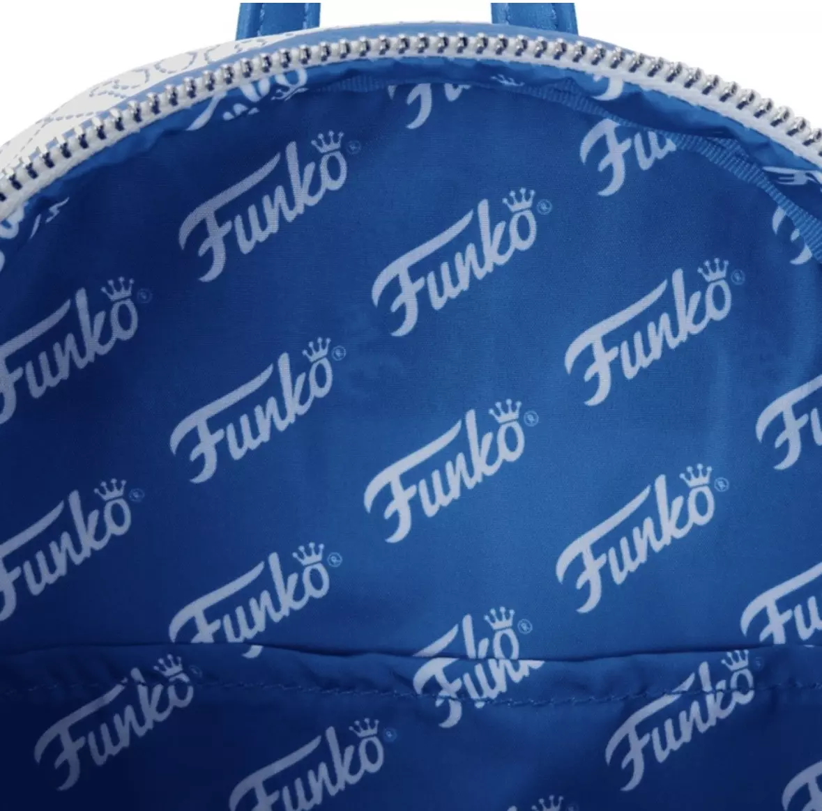plant/Loungefly × Funko Mini Backpack White & Blue Logo Crown Print-4