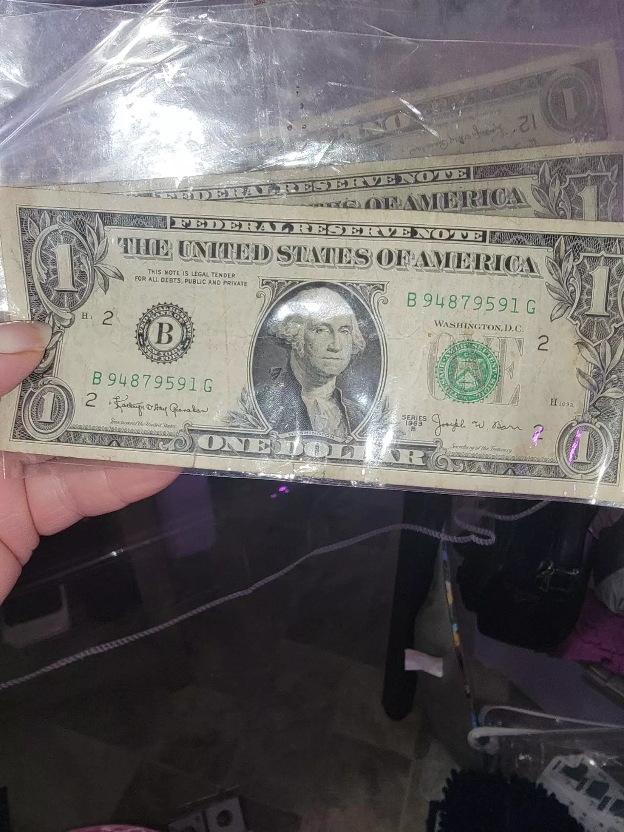 plant/1963-B $1.00 Barr Notes Avg Circ-0