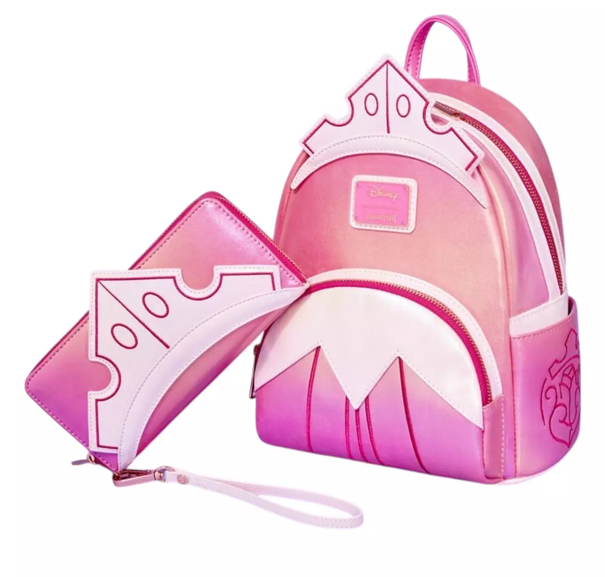 plant/Loungefly Sleeping Beauty Aurora Shiny Series Iridescent Cosplay Mini BP Bundle-0