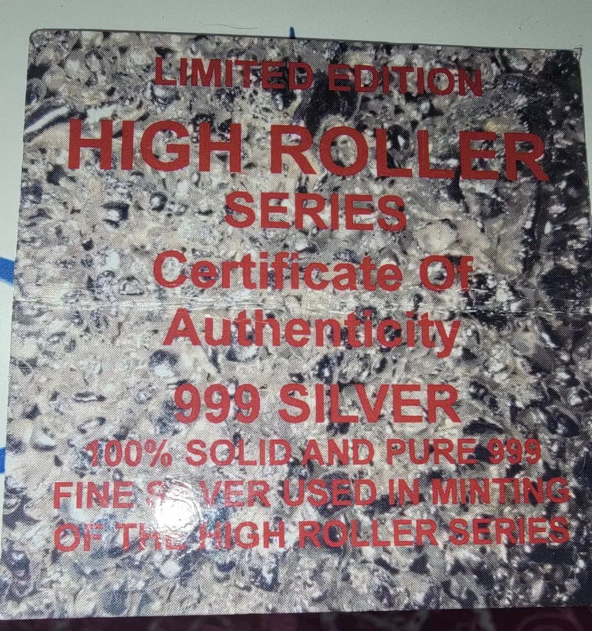 plant/(CLUB ROYAL FLUSH) 999 FINE SOLID SILVER 2.5 GRAM LIMITED EDITION COA & CASE-1