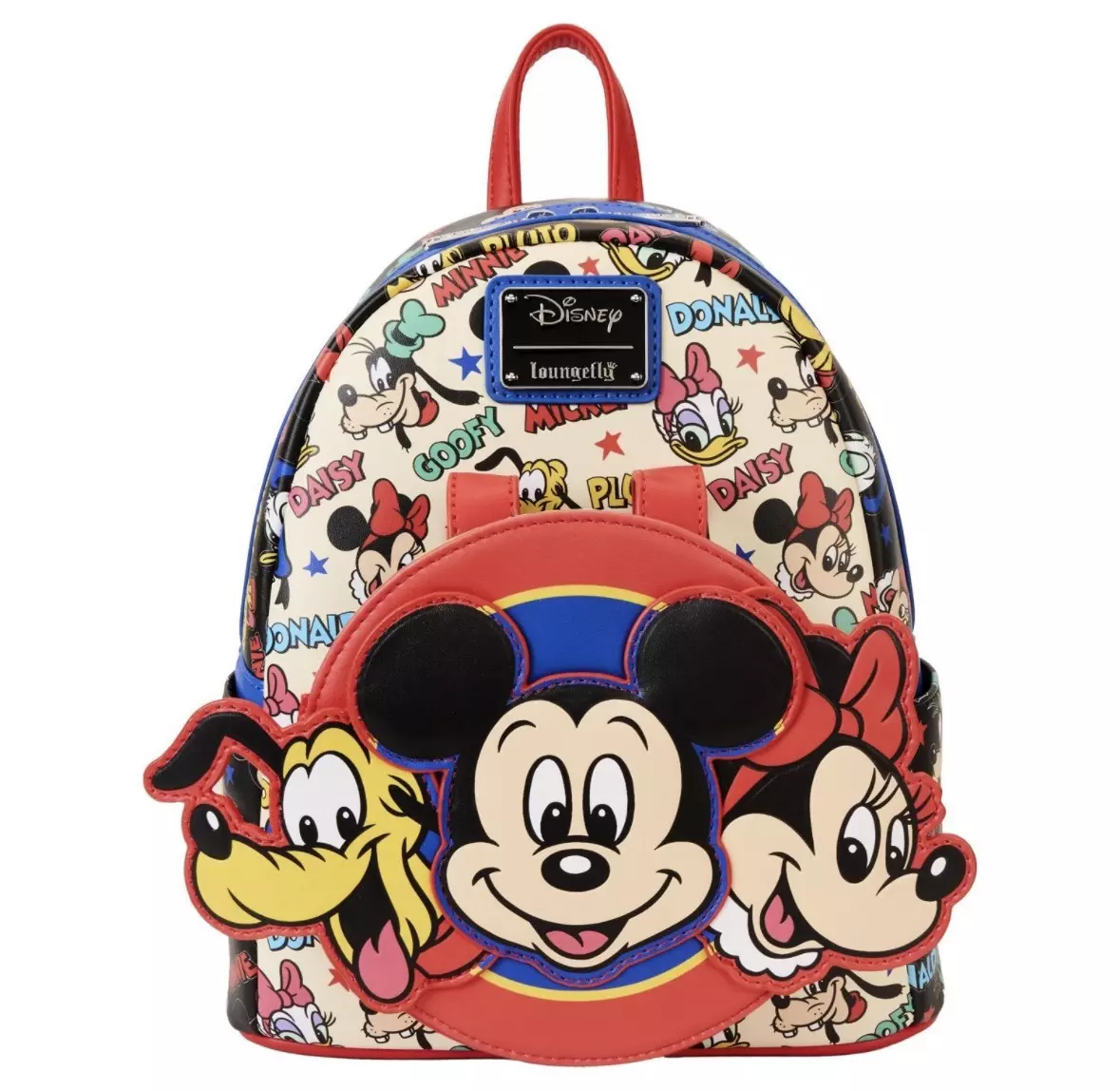 plant/Loungefly Disney Mickey & Friends Classic All-Over Print Mini Backpack With Ears-1