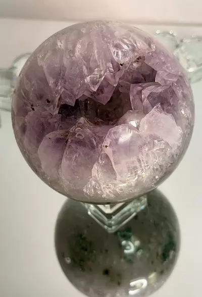 plant/Brazilian Amethyst Geode Sphere 3lbs 12oz-0-thumbnail