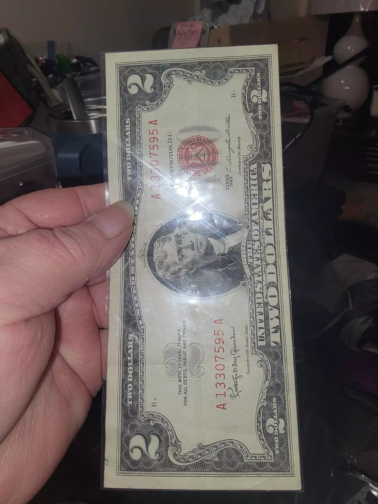 plant/1963 $2 United States Note red seal-0