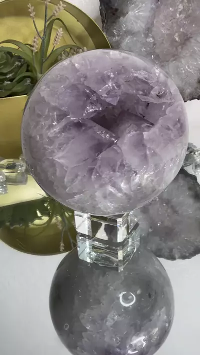 plant/Brazilian Amethyst Geode Sphere 120mm-1-thumbnail