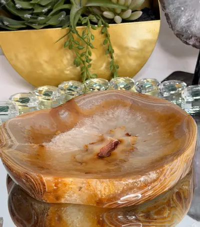 plant/All Natural Brazilian Carnelian Bowl w Druzy Portal-0-thumbnail