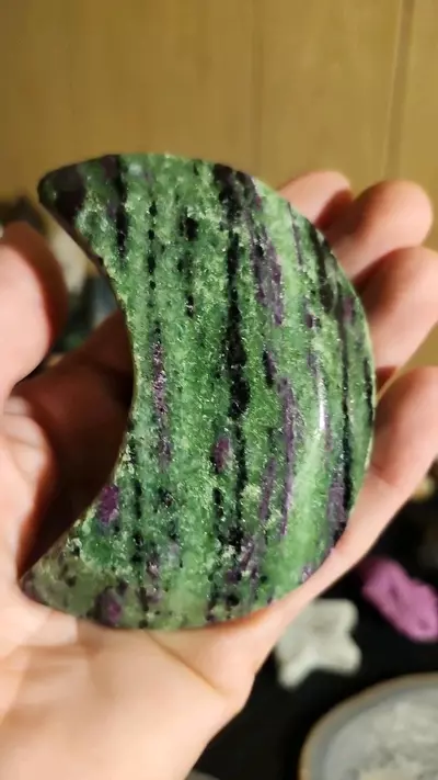plant/🔮 Ruby Zoisite Moon w/ Stand 🔮-2-thumbnail