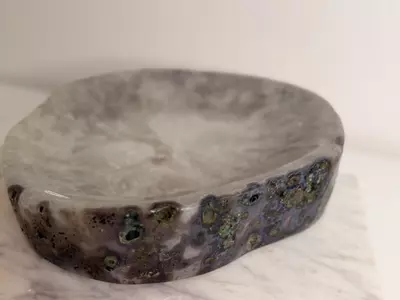 plant/Brazilian Agate Bowl with Quartz and Prasiolite 11.25w x 11d x 2.75h-0-thumbnail