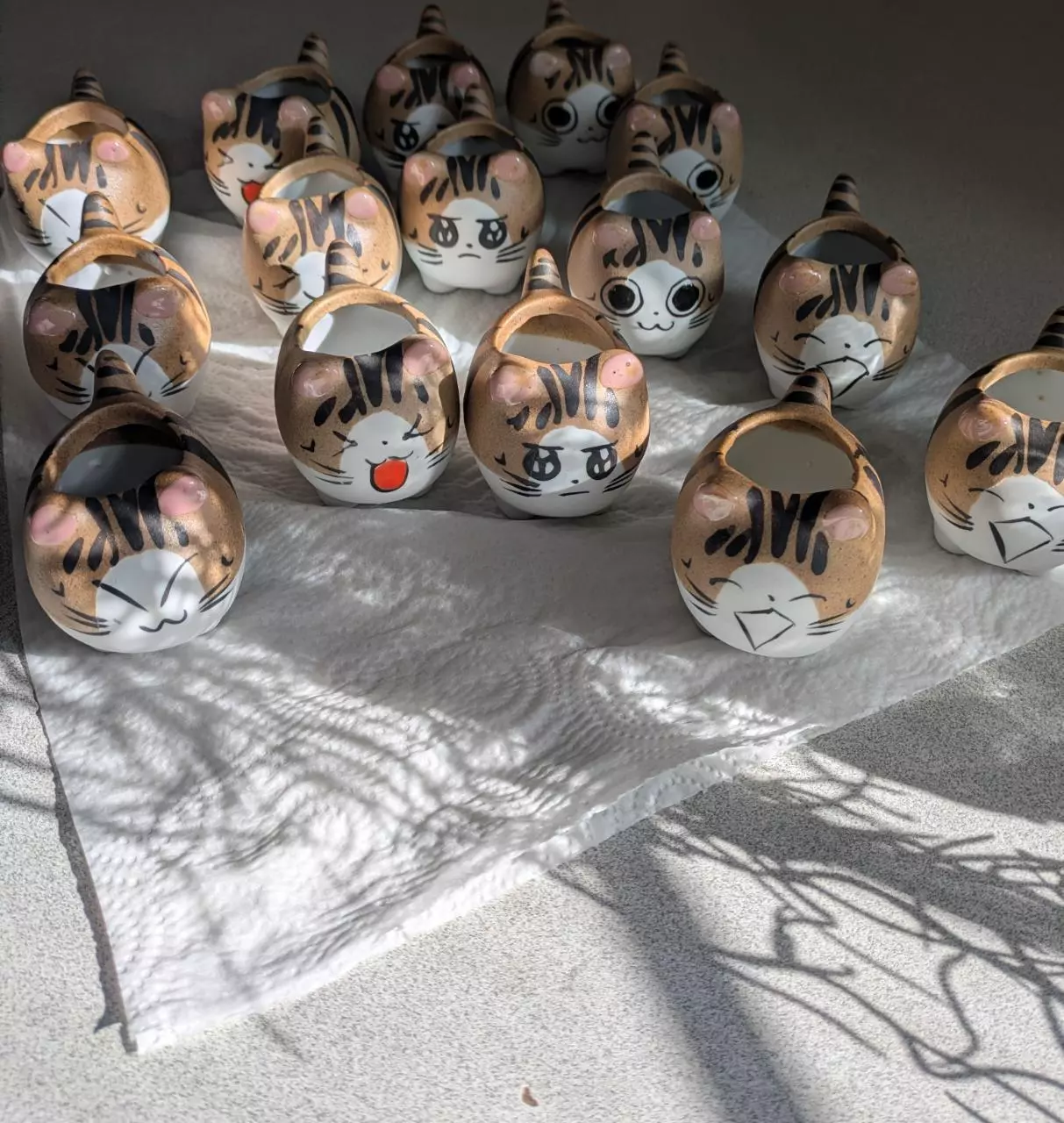 plant/2" Ceramic Manga Cats Planters-0