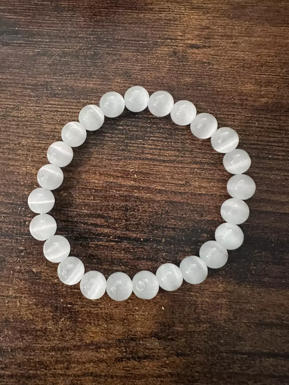 plant/6mm Selenite Bracelet-0