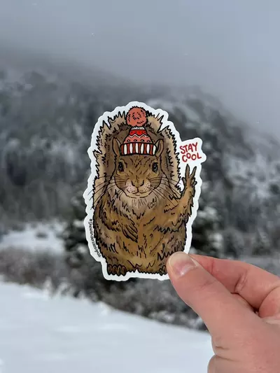plant/Stay Cool Squirrel Stickers-0-thumbnail