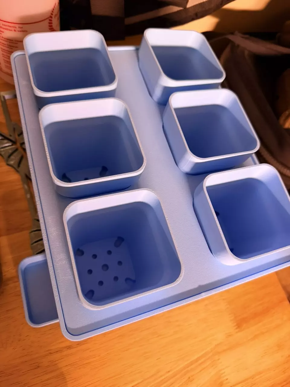 plant/Customized tray set with square lid and square pots-3
