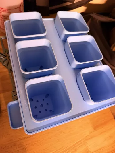 plant/Customized tray set with square lid and square pots-3-thumbnail