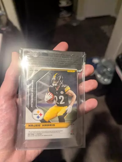 plant/ONE OF ONE Najee Harris team logo RPA - panini xr football 2021 Beckett reviewed-1-thumbnail