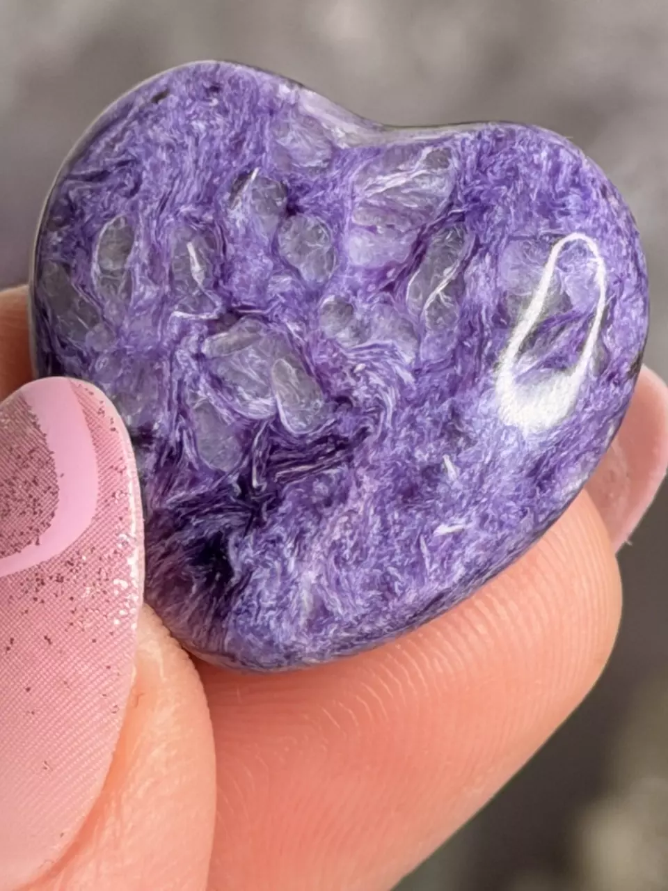 plant/Charoite Heart AAA  $48 C-0
