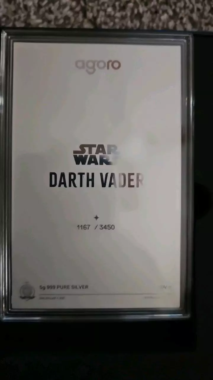 plant/AGORO Star Wars Darth Vader 5g .999 pure Silver-1