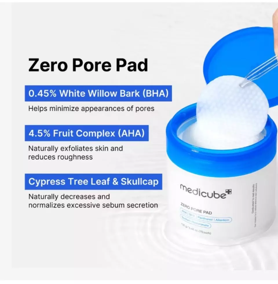 plant/MEDICUBE ZERO PORE PAD 5.46oz 70 PADS/NEW MSRP. 38$-1