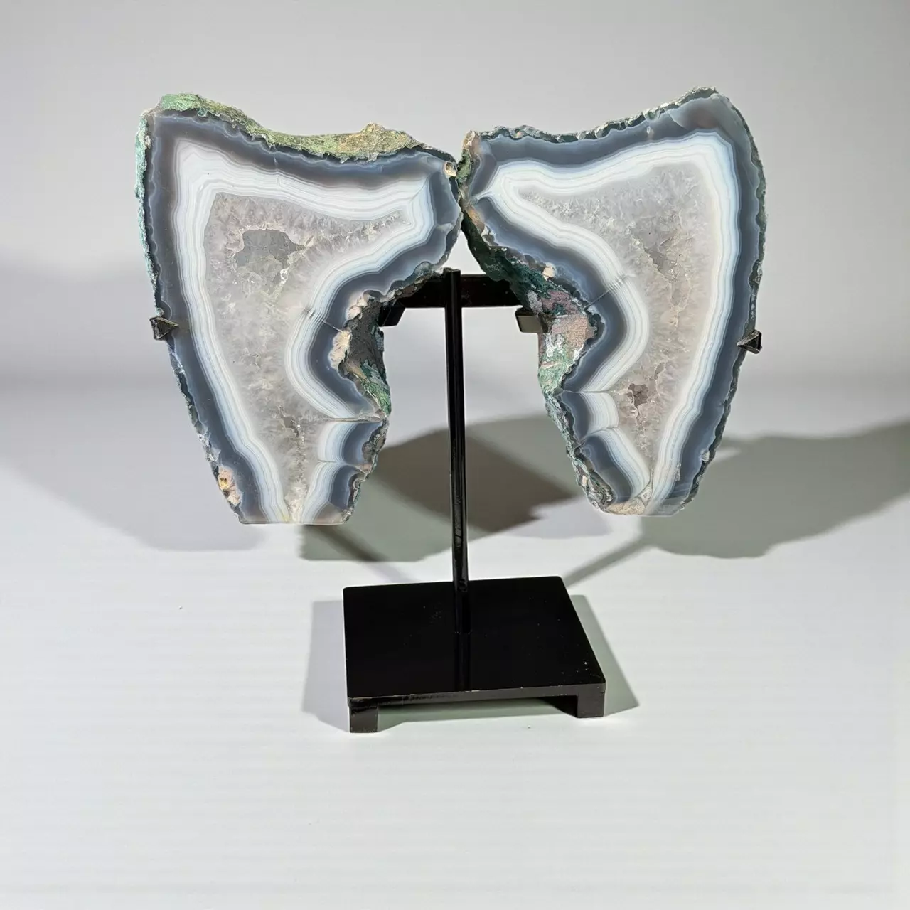 plant/Large Agate Geode Wings on a Stand-1