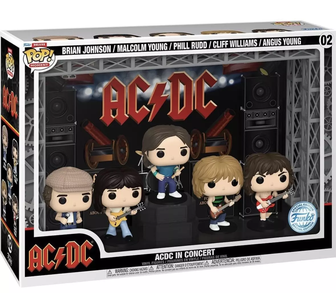 plant/Funko AC/DC Pack 5 Figurines POP! Moments DLX Vinyl AC/DC in Concert 9 cm-0
