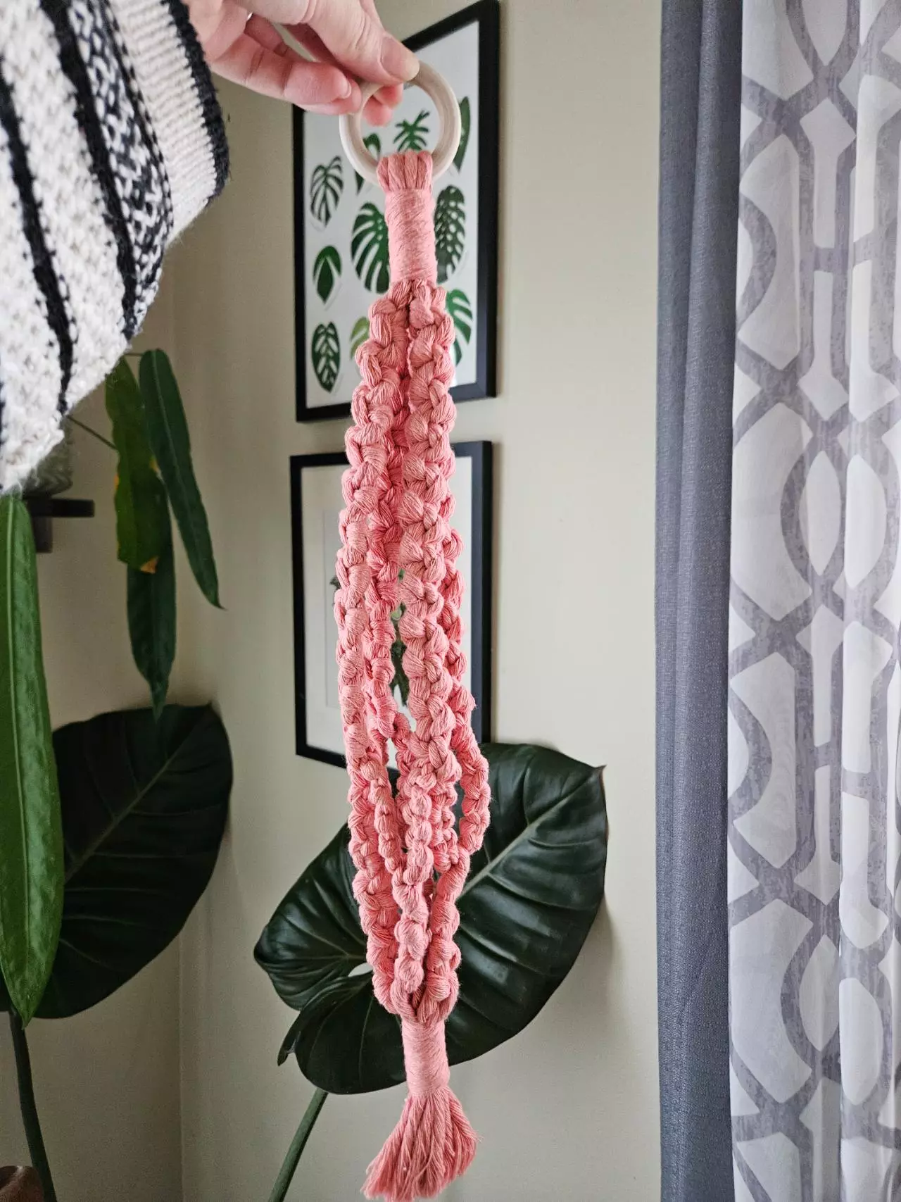 plant/Macrame chunky 4" hanger-0
