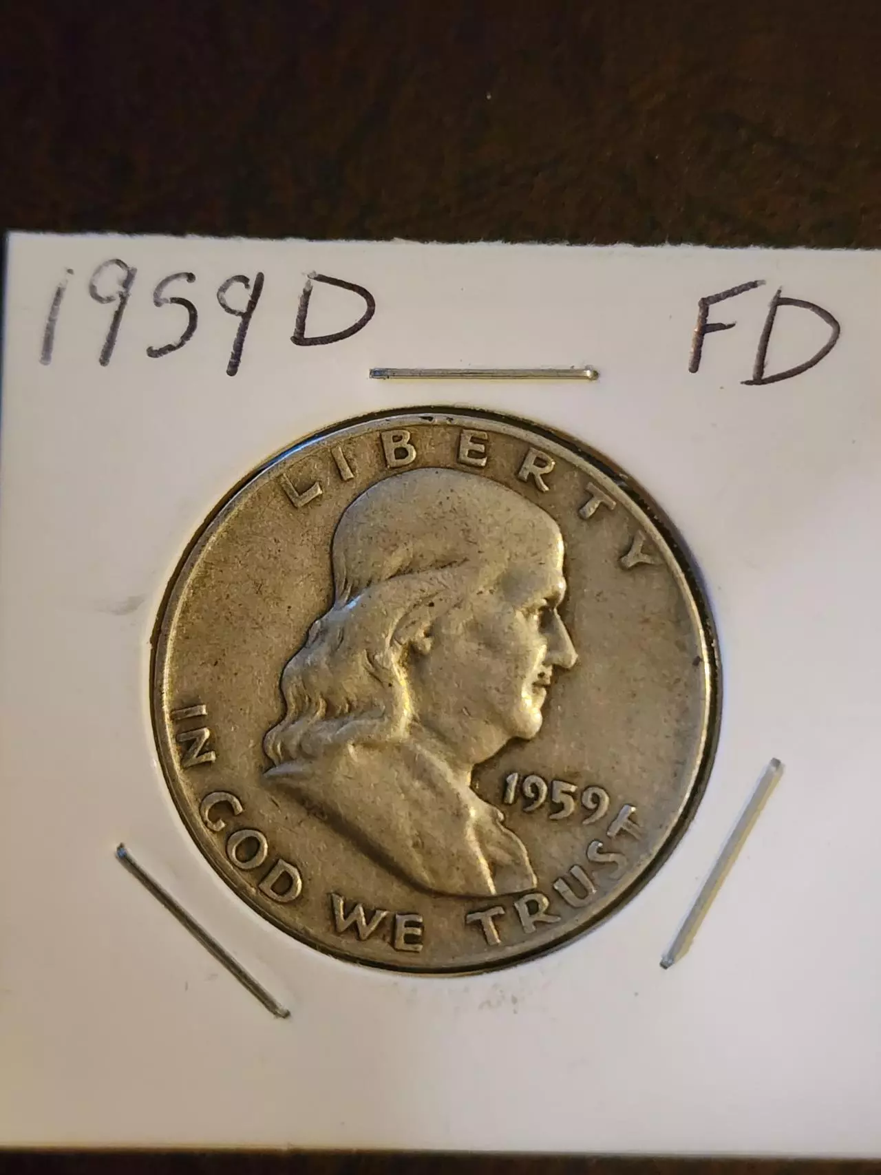 plant/1959 D Franklin Half Dollar 90% Silver-0