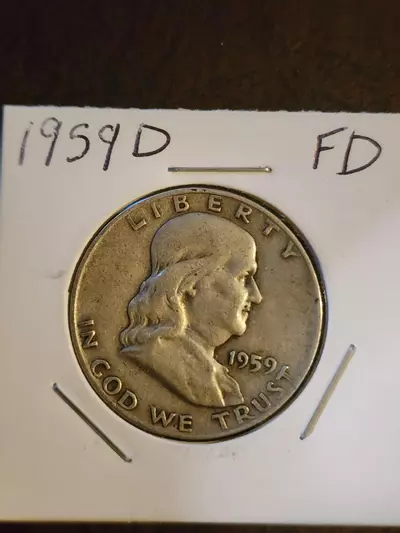 plant/1959 D Franklin Half Dollar 90% Silver-0-thumbnail