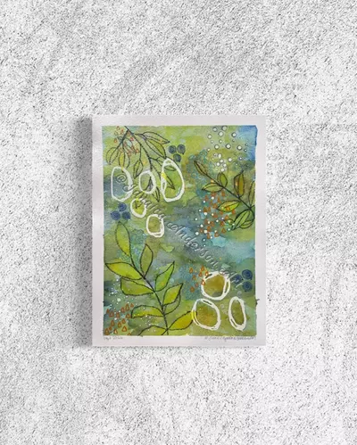 plant/“Floral Abstract 1” 12x9” original painting-0-thumbnail